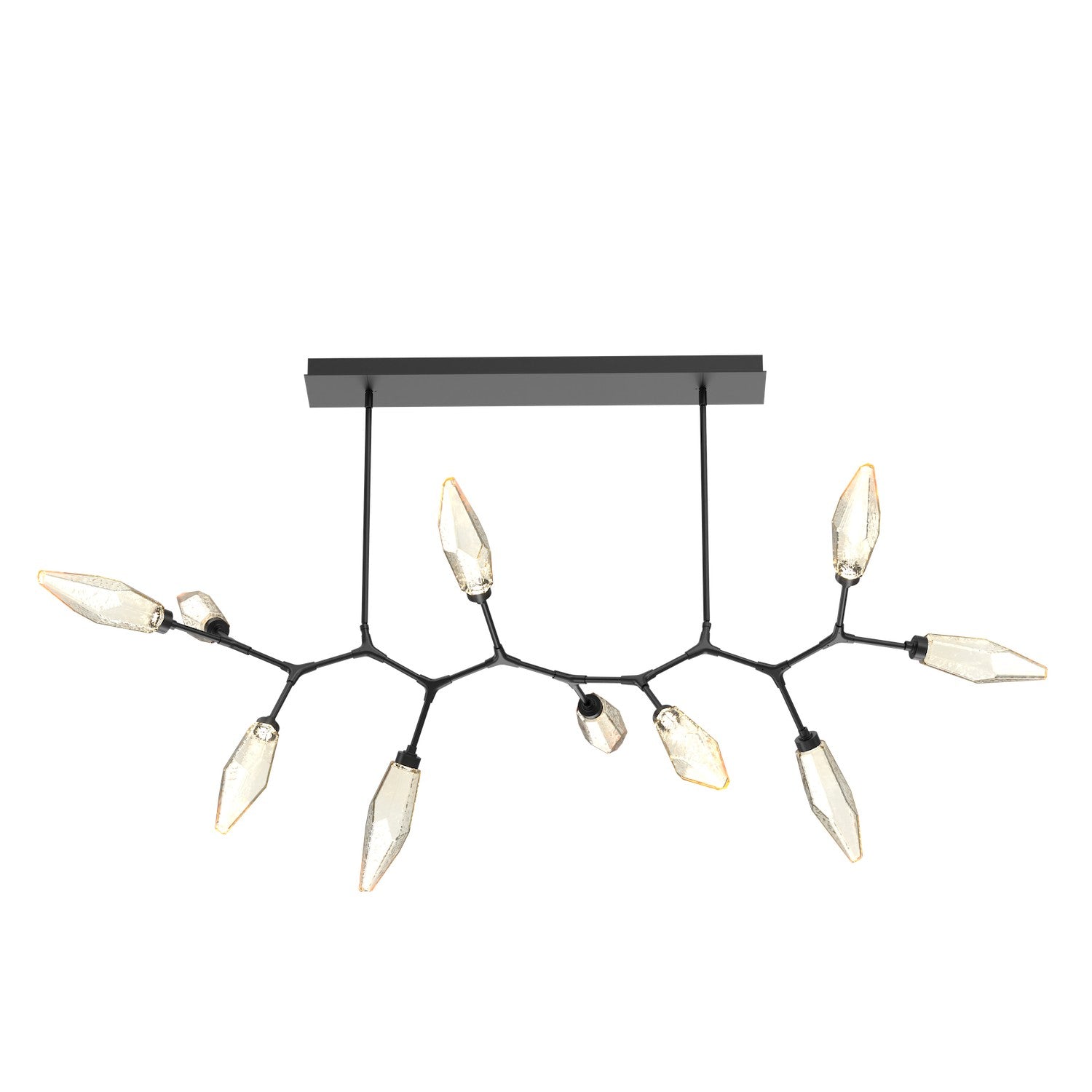 Hammerton Studio - PLB0050-BC-MB-CA-001-L3 - LED Branch - Rock Crystal - Matte Black