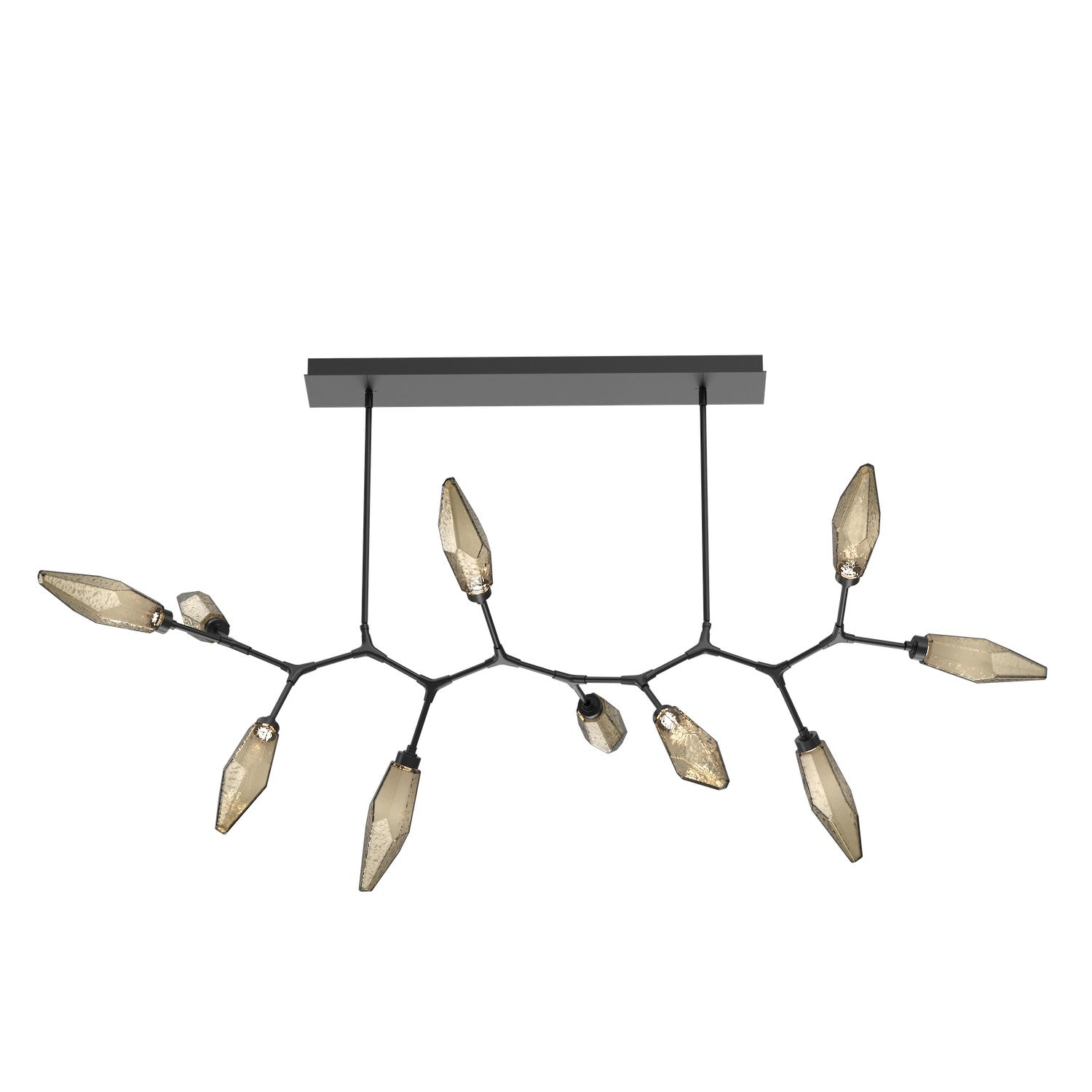 Hammerton Studio - PLB0050-BC-MB-CB-001-L1 - LED Branch - Rock Crystal - Matte Black