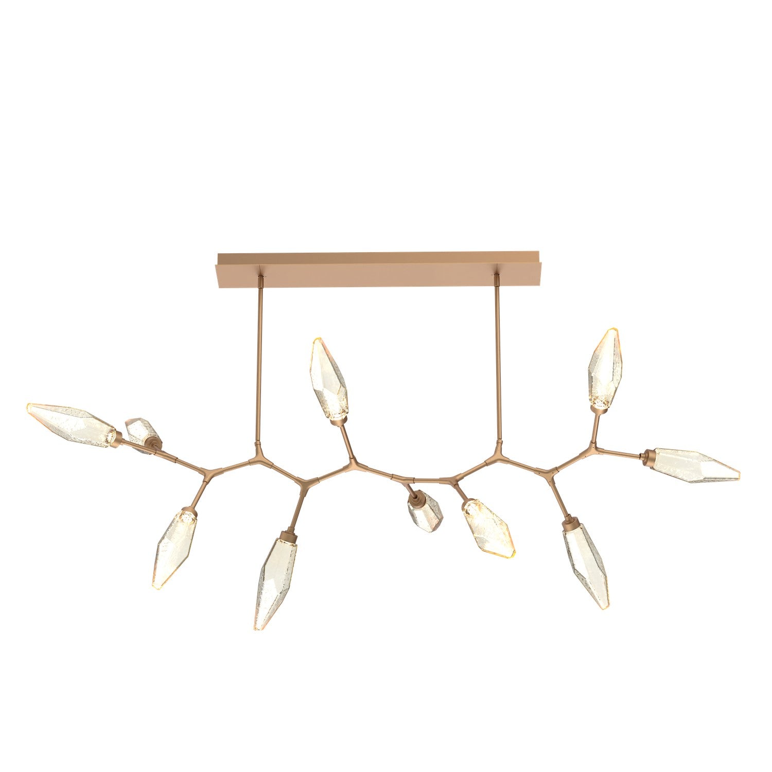 Hammerton Studio - PLB0050-BC-NB-CA-001-L1 - LED Branch - Rock Crystal - Novel Brass