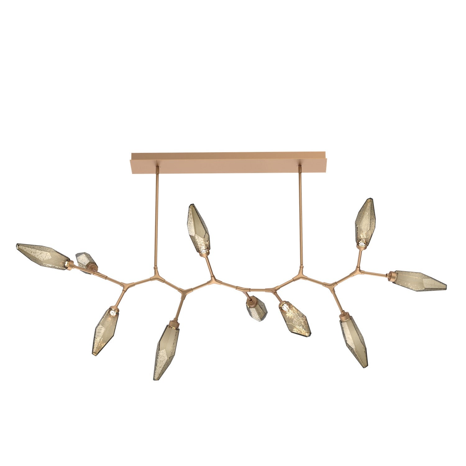 Hammerton Studio - PLB0050-BC-NB-CB-001-L3 - LED Branch - Rock Crystal - Novel Brass