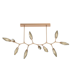 Hammerton Studio - PLB0050-BC-NB-CB-001-L3 - LED Branch - Rock Crystal - Novel Brass