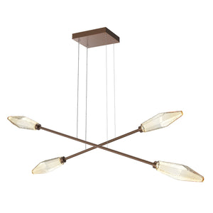 Hammerton Studio - PLB0050-M2-BB-A-CA1-L3 - LED Lantern - Rock Crystal - Burnished Bronze