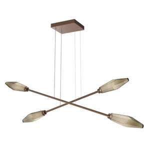 Hammerton Studio - PLB0050-M2-BB-B-CA1-L3 - LED Lantern - Rock Crystal - Burnished Bronze