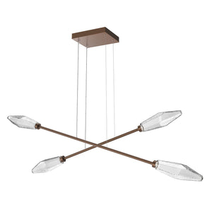 Hammerton Studio - PLB0050-M2-BB-C-CA1-L1 - LED Lantern - Rock Crystal - Burnished Bronze