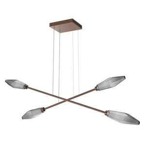 Hammerton Studio - PLB0050-M2-BB-S-CA1-L1 - LED Lantern - Rock Crystal - Burnished Bronze