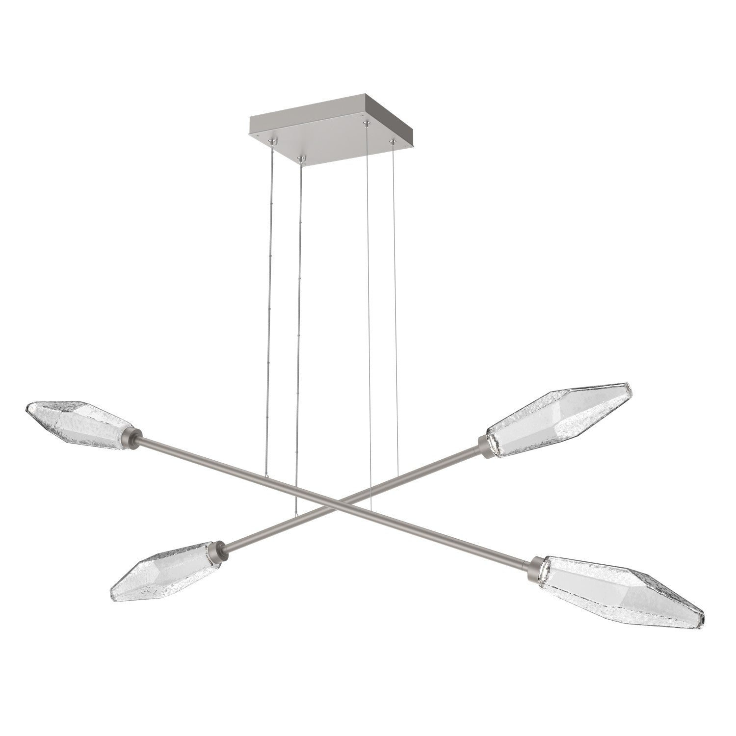 Hammerton Studio - PLB0050-M2-BS-C-CA1-L3 - LED Lantern - Rock Crystal - Beige Silver