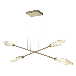 Hammerton Studio - PLB0050-M2-GB-A-CA1-L3 - LED Lantern - Rock Crystal - Gilded Brass