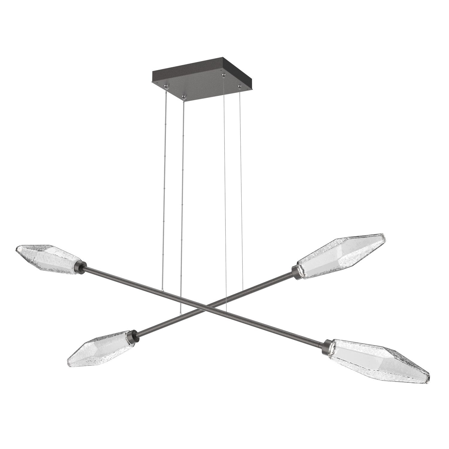 Hammerton Studio - PLB0050-M2-GP-C-CA1-L3 - LED Lantern - Rock Crystal - Graphite