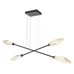 Hammerton Studio - PLB0050-M2-MB-A-CA1-L1 - LED Lantern - Rock Crystal - Matte Black