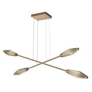 Hammerton Studio - PLB0050-M2-NB-B-CA1-L1 - LED Lantern - Rock Crystal - Novel Brass