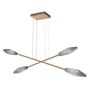 Hammerton Studio - PLB0050-M2-NB-S-CA1-L3 - LED Lantern - Rock Crystal - Novel Brass