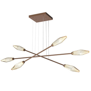 Hammerton Studio - PLB0050-M3-BB-A-CA1-L3 - LED Lantern - Rock Crystal - Burnished Bronze