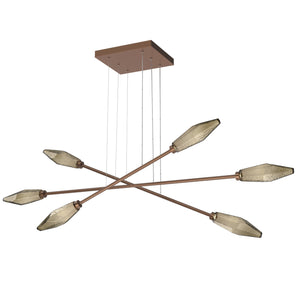 Hammerton Studio - PLB0050-M3-BB-B-CA1-L3 - LED Lantern - Rock Crystal - Burnished Bronze