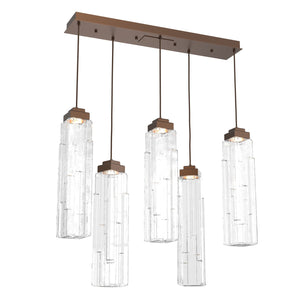 Hammerton Studio - PLB0056-05-BB-LC-C01-L1 - LED Pendant - Ledgestone - Burnished Bronze