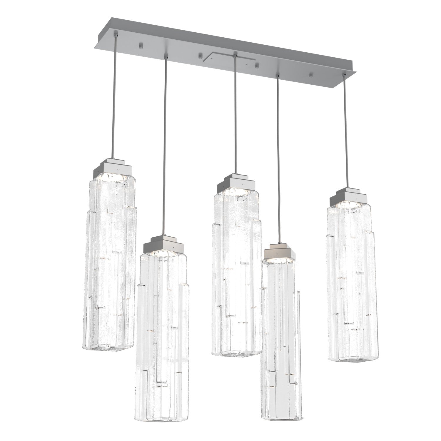 Hammerton Studio - PLB0056-05-CS-LC-C01-L1 - LED Pendant - Ledgestone - Classic Silver