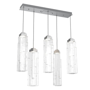 Hammerton Studio - PLB0056-05-CS-LC-C01-L1 - LED Pendant - Ledgestone - Classic Silver