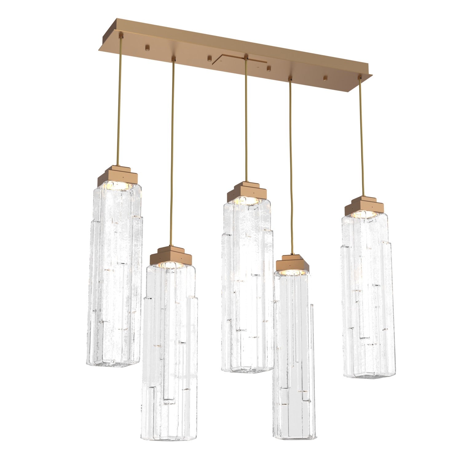 Hammerton Studio - PLB0056-05-NB-LC-C01-L1 - LED Pendant - Ledgestone - Novel Brass