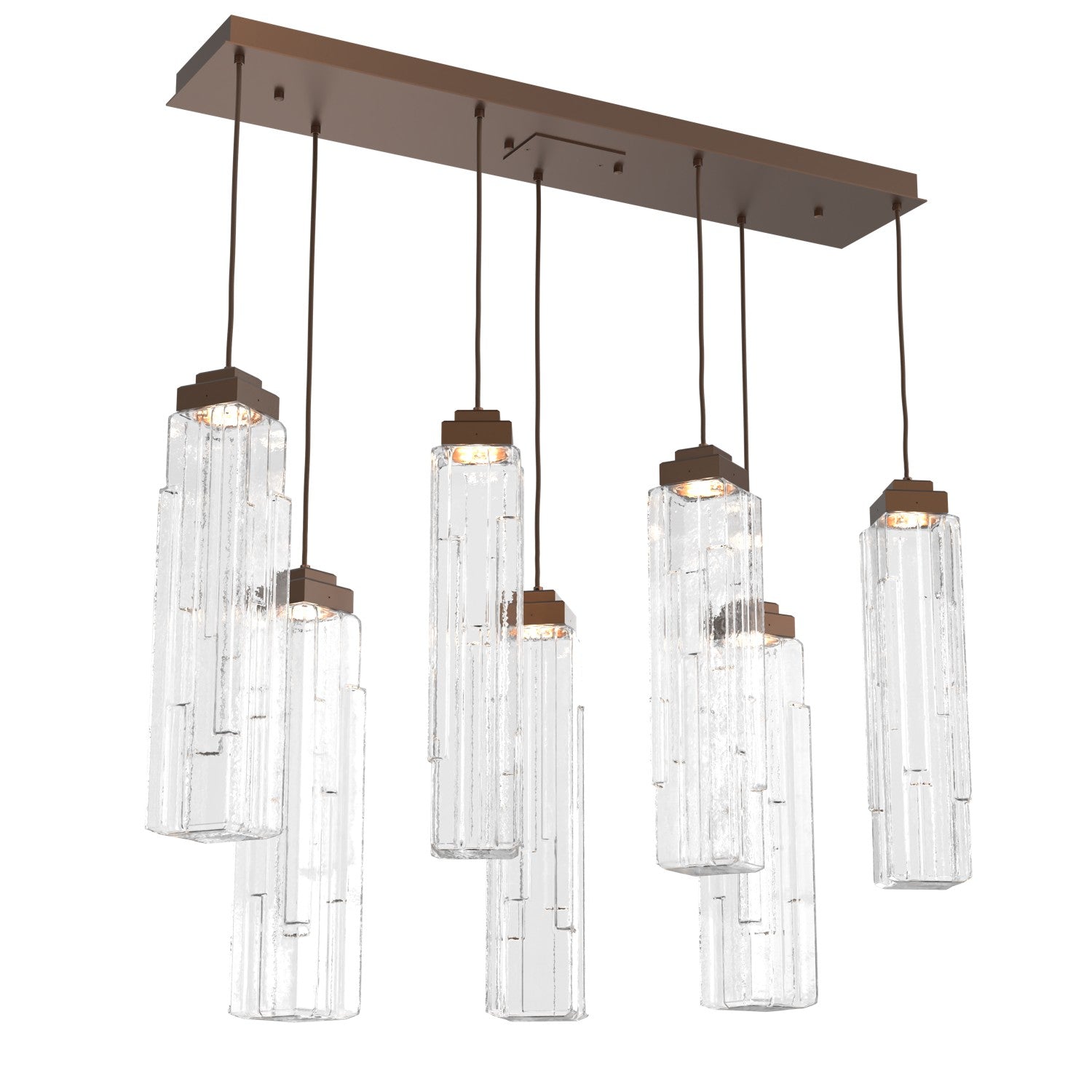Hammerton Studio - PLB0056-07-BB-LC-C01-L3 - LED Pendant - Ledgestone - Burnished Bronze