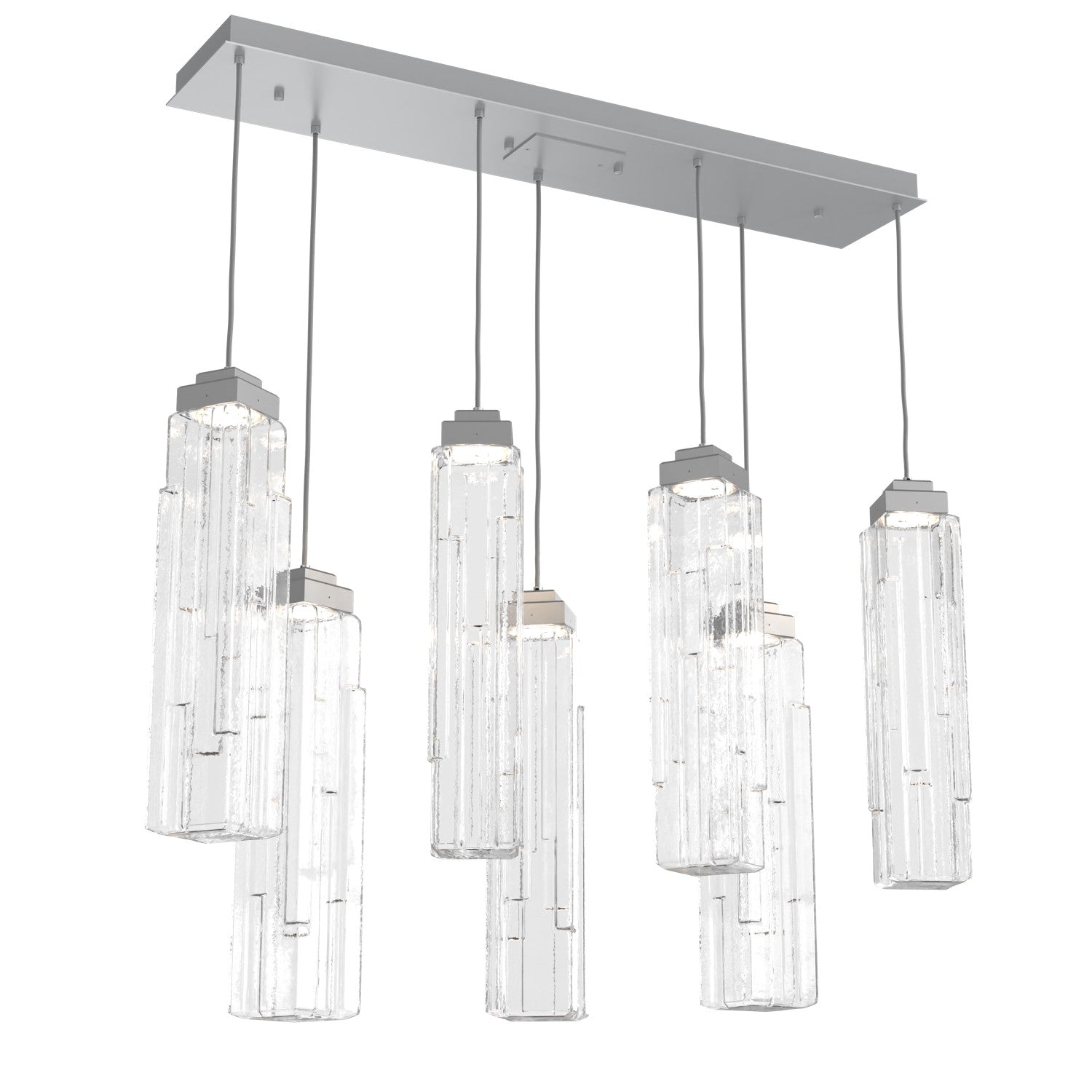 Hammerton Studio - PLB0056-07-CS-LC-C01-L1 - LED Pendant - Ledgestone - Classic Silver