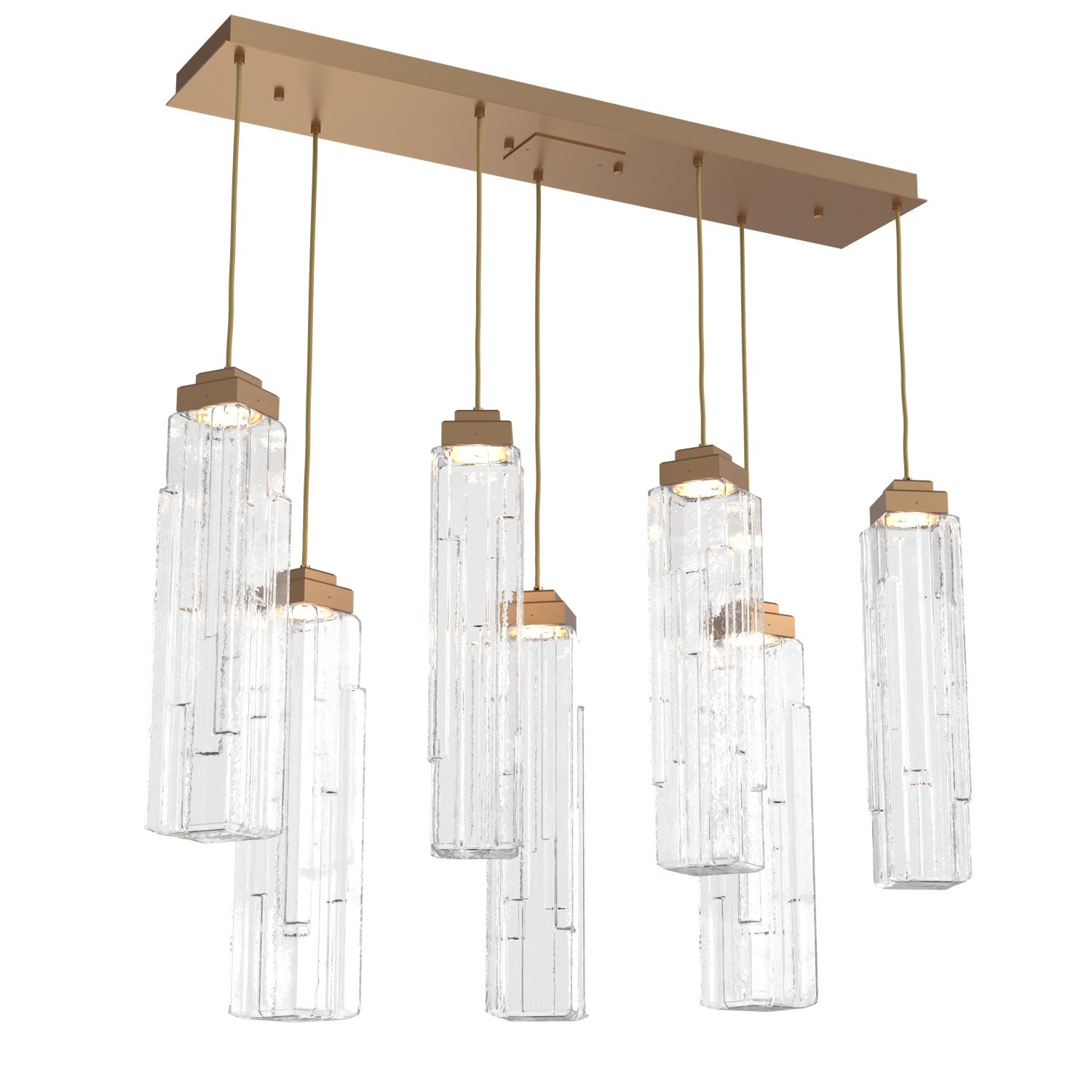 Hammerton Studio - PLB0056-07-NB-LC-C01-L3 - LED Pendant - Ledgestone - Novel Brass