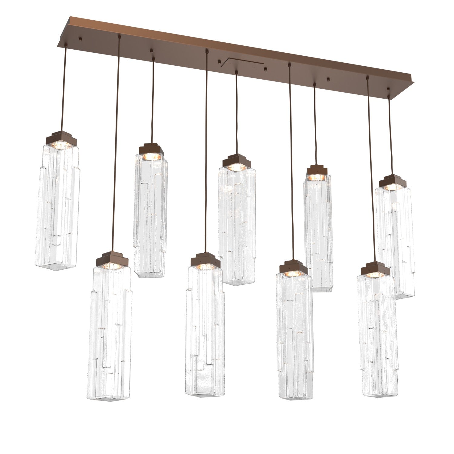 Hammerton Studio - PLB0056-09-BB-LC-C01-L3 - LED Pendant - Ledgestone - Burnished Bronze