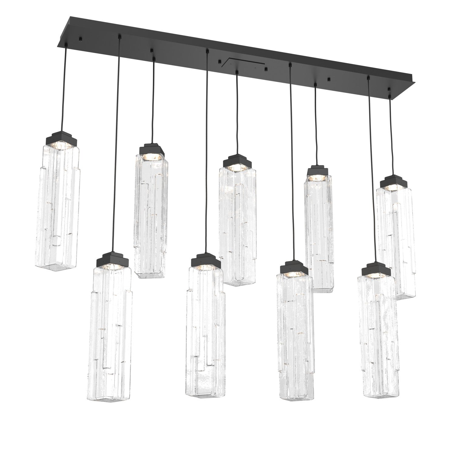 Hammerton Studio - PLB0056-09-MB-LC-C01-L3 - LED Linear Pendant - Ledgestone - Matte Black