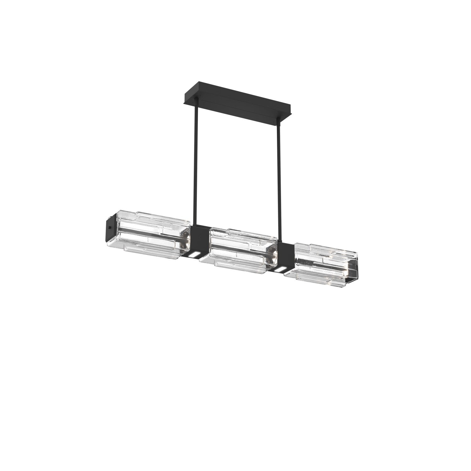 Hammerton Studio - PLB0056-41-MB-LC-001-L3 - LED Linear Dining - Ledgestone - Matte Black