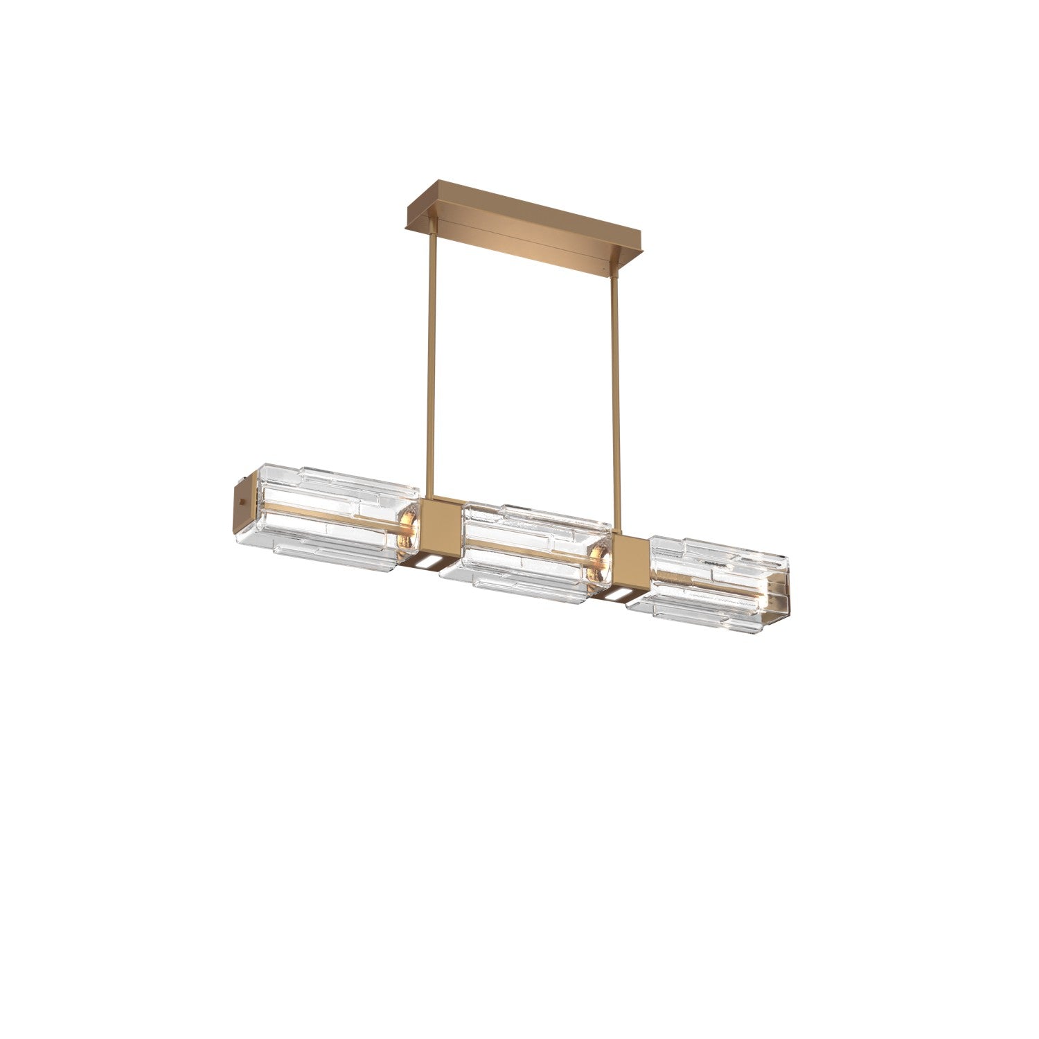 Hammerton Studio - PLB0056-41-NB-LC-001-L3 - LED Linear Dining - Ledgestone - Novel Brass
