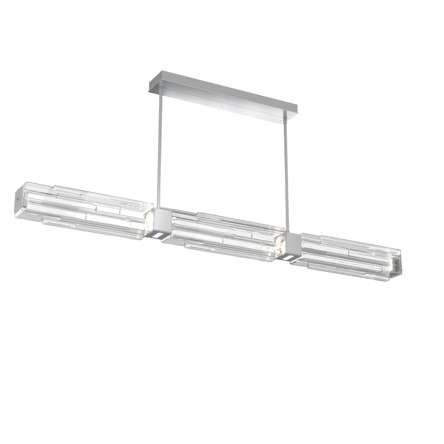 Hammerton Studio - PLB0056-67-CS-LC-001-L1 - LED Linear Dining - Ledgestone - Classic Silver