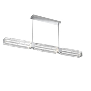 Hammerton Studio - PLB0056-67-CS-LC-001-L1 - LED Linear Dining - Ledgestone - Classic Silver