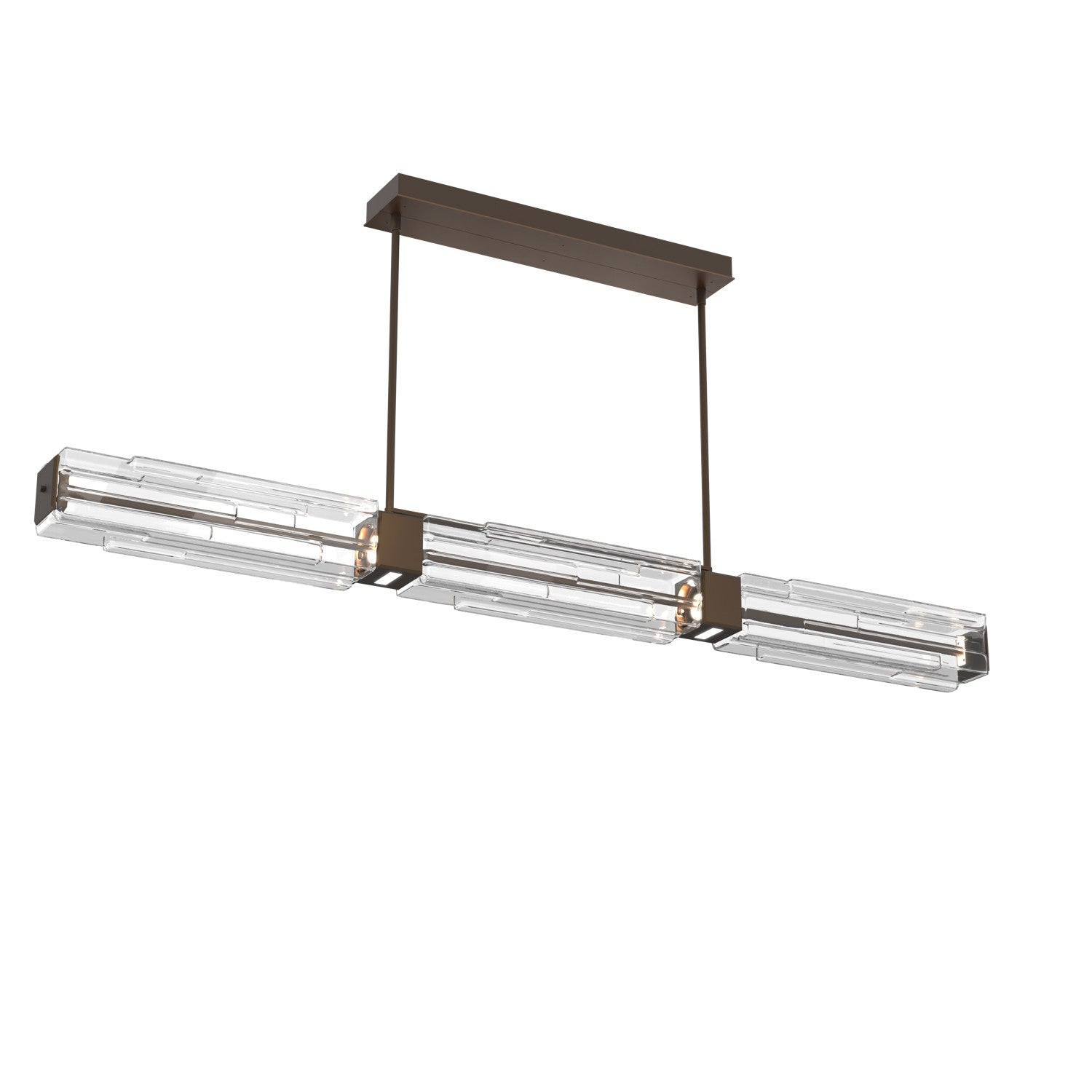 Hammerton Studio - PLB0056-67-FB-LC-001-L3 - LED Linear Dining - Ledgestone - Flat Bronze