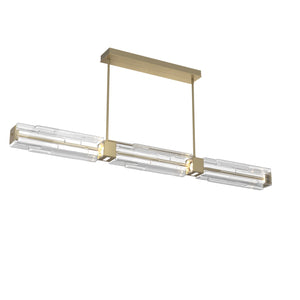 Hammerton Studio - PLB0056-67-GB-LC-001-L1 - LED Linear Dining - Ledgestone - Gilded Brass