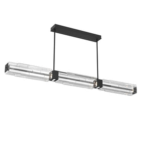 Hammerton Studio - PLB0056-67-MB-LC-001-L3 - LED Linear Dining - Ledgestone - Matte Black