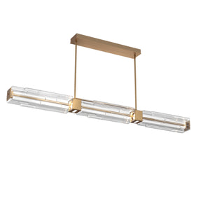Hammerton Studio - PLB0056-67-NB-LC-001-L1 - LED Linear Dining - Ledgestone - Novel Brass
