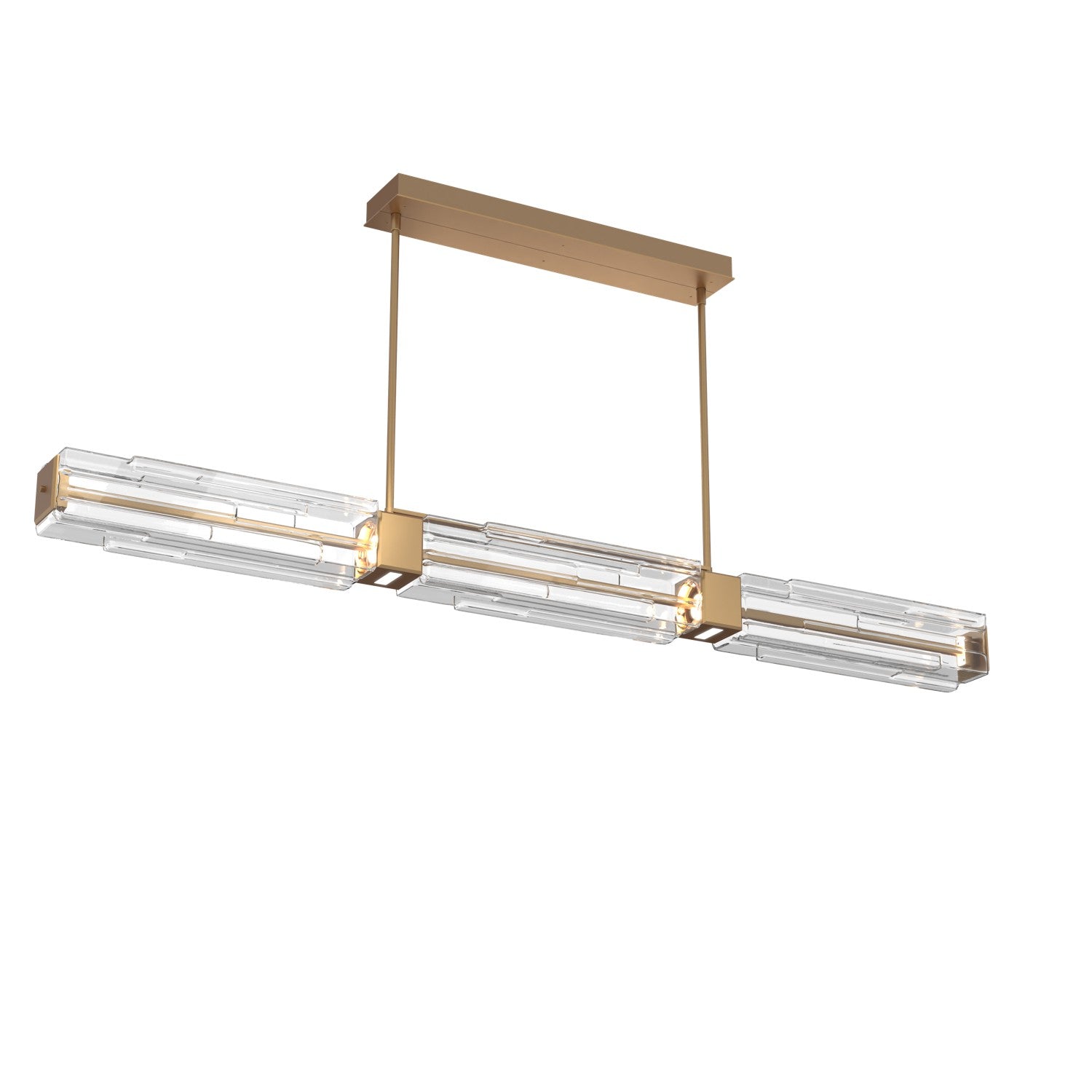 Hammerton Studio - PLB0056-67-NB-LC-001-L3 - LED Linear Dining - Ledgestone - Novel Brass