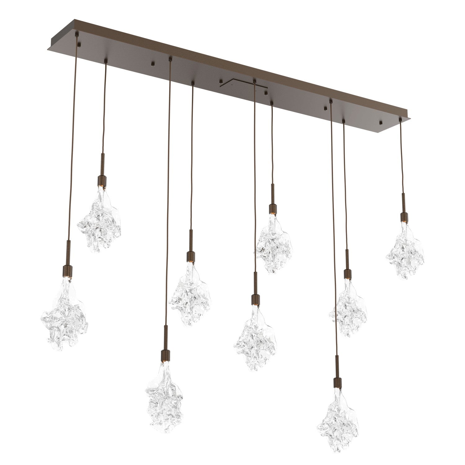 Hammerton Studio - PLB0059-09-FB-BC-C01-L3 - LED Linear Pendant - Blossom - Flat Bronze