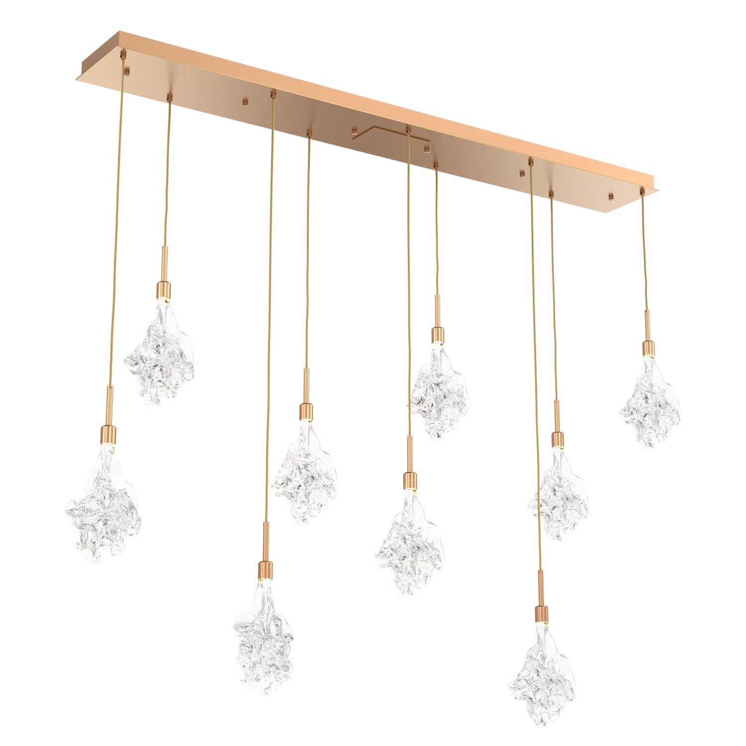 Hammerton Studio - PLB0059-09-NB-BC-C01-L1 - LED Linear Pendant - Blossom - Novel Brass