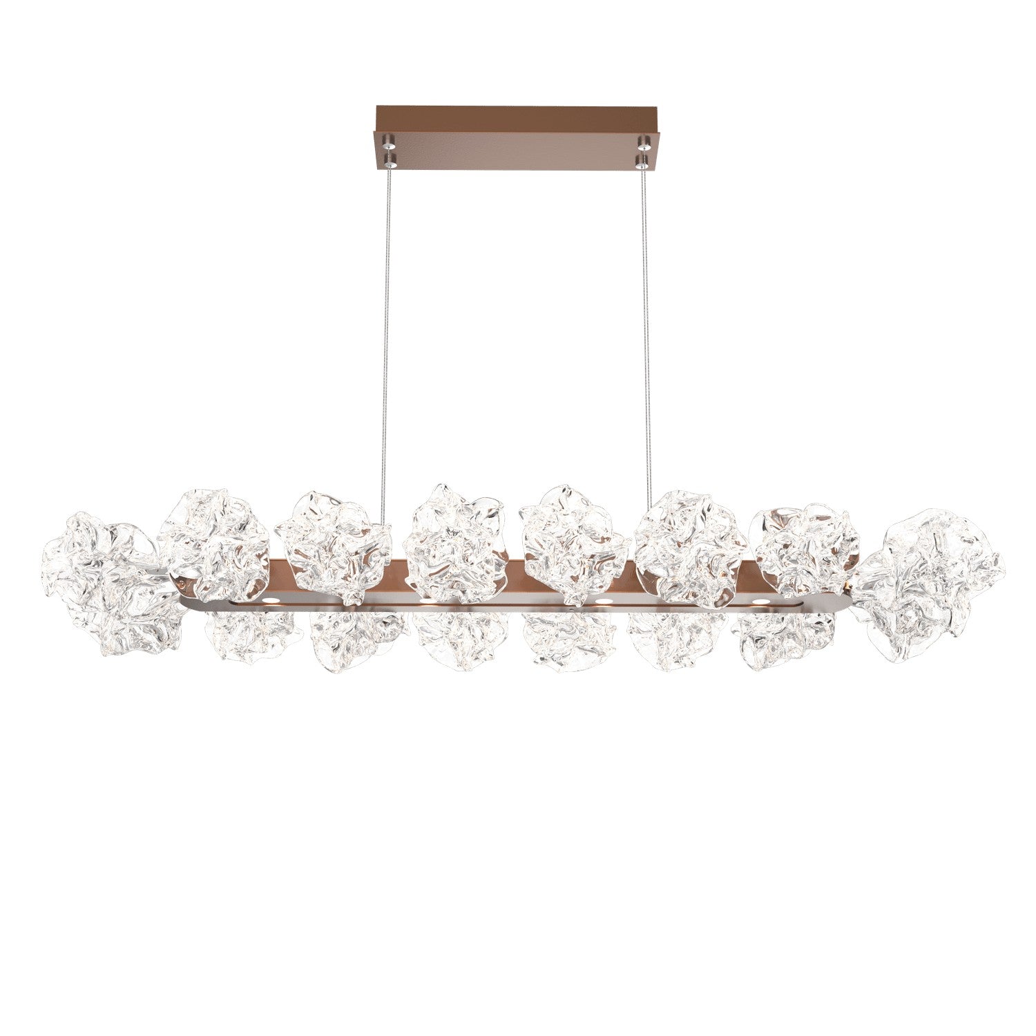 Hammerton Studio - PLB0059-48-BB-BC-CA1-L3 - LED Linear Suspension - Blossom - Burnished Bronze