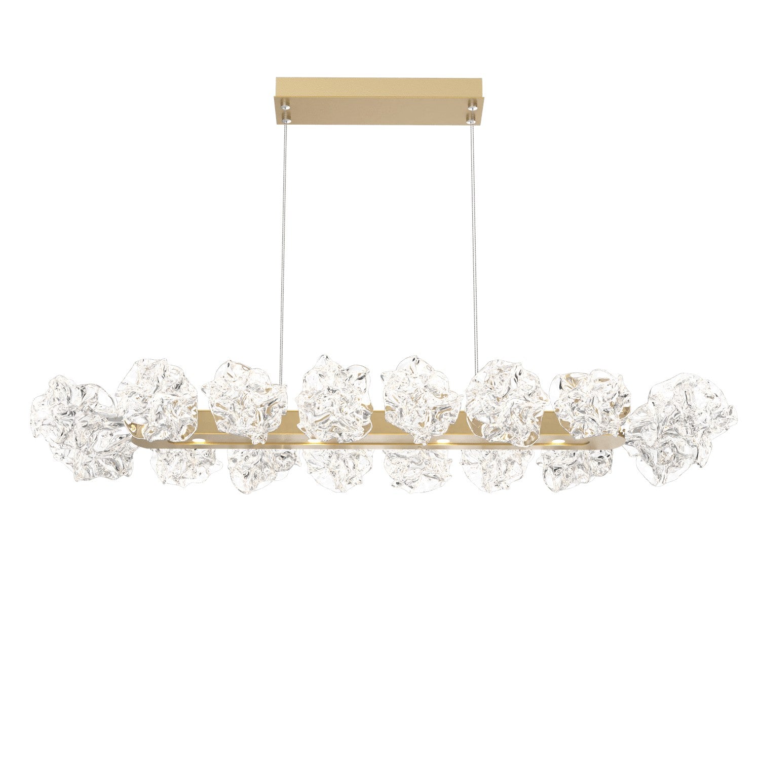 Hammerton Studio - PLB0059-48-GB-BC-CA1-L1 - LED Linear Suspension - Blossom - Gilded Brass