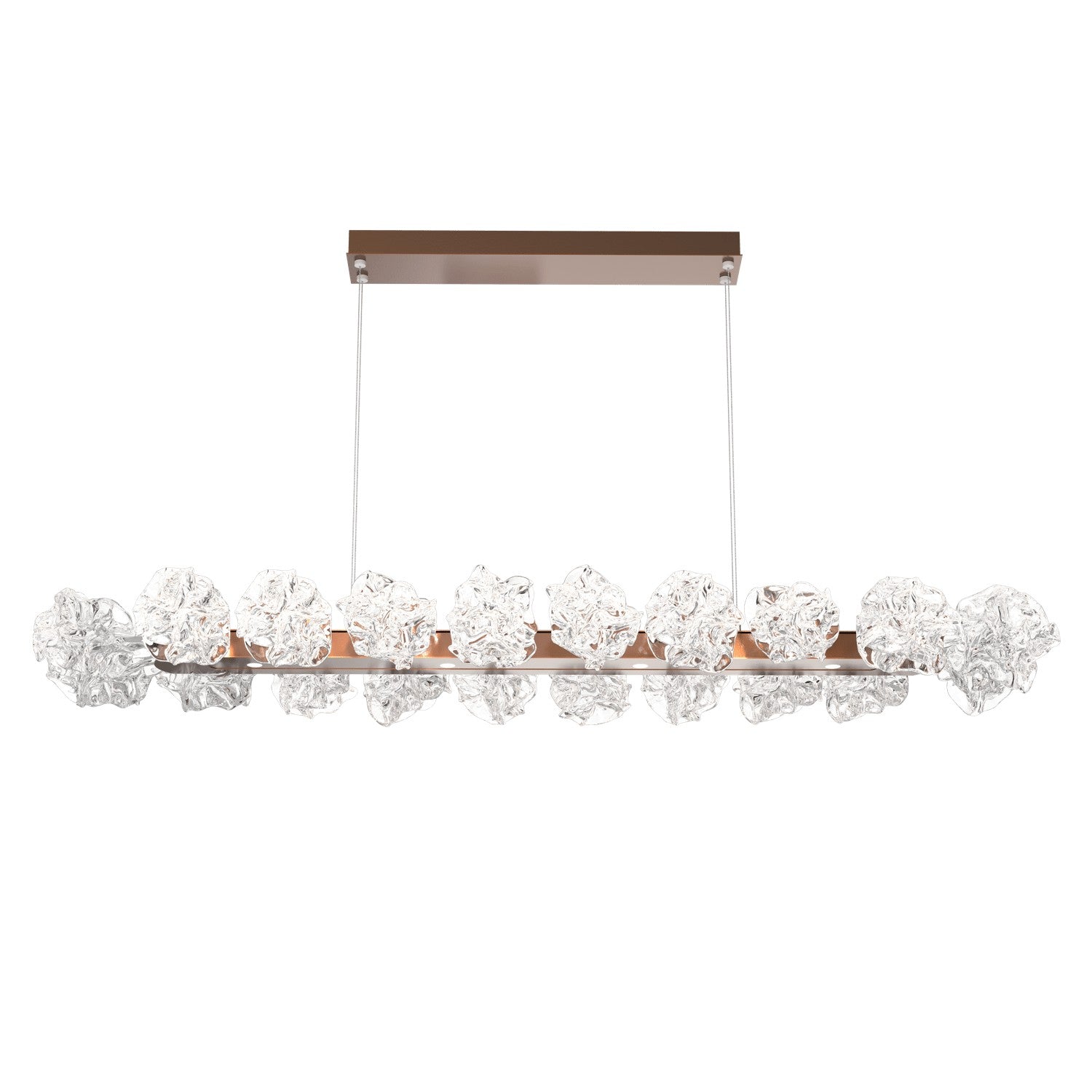 Hammerton Studio - PLB0059-60-BB-BC-CA1-L1 - LED Linear Suspension - Blossom - Burnished Bronze