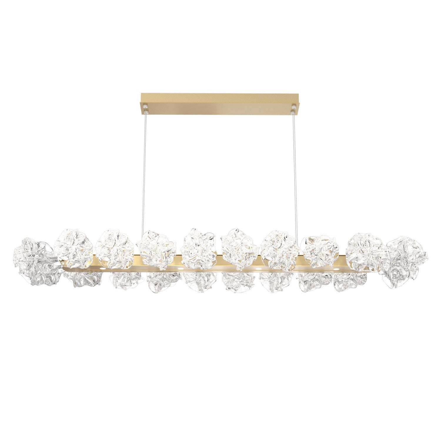 Hammerton Studio - PLB0059-60-GB-BC-CA1-L3 - LED Linear Suspension - Blossom - Gilded Brass