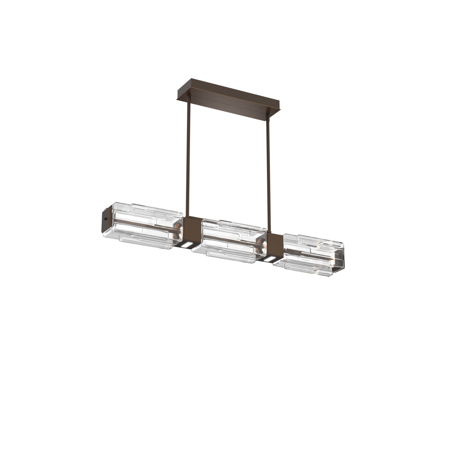 Hammerton Studio - PLB0056-41-FB-LC-001-L1 - LED Chandelier - Ledgestone - Flat Bronze