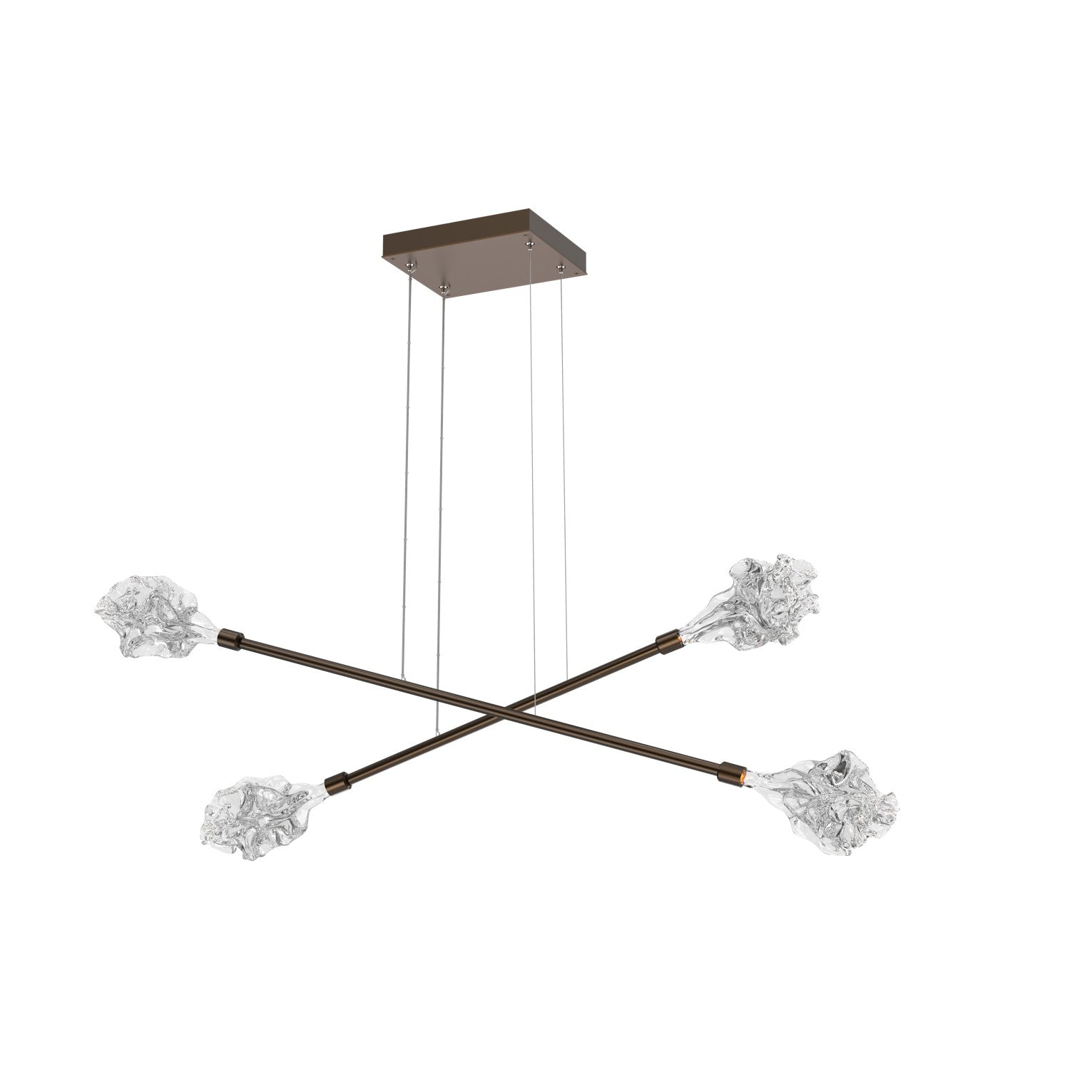 Hammerton Studio - PLB0059-M2-FB-BC-CA1-L3 - LED Lantern - Blossom - Flat Bronze