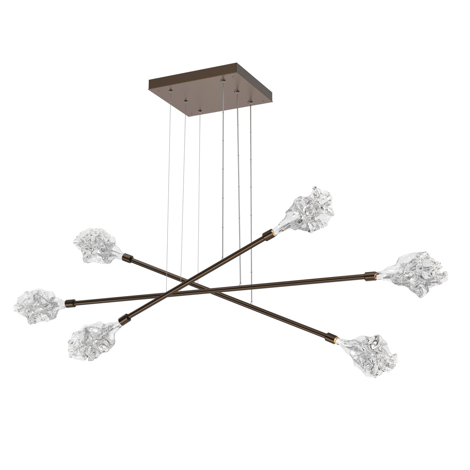 Hammerton Studio - PLB0059-M3-FB-BC-CA1-L3 - LED Lantern - Blossom - Flat Bronze