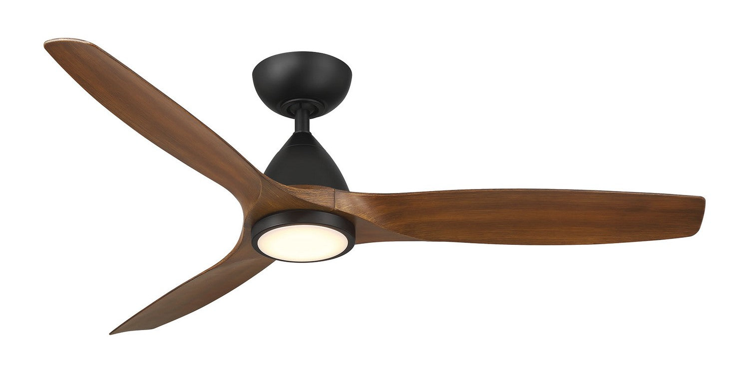 Modern Forms Fans - FR-W2202-54L-MB/DK - 54"Ceiling Fan - Skylark - Matte Black/Distressed Koa