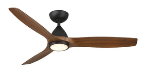 Modern Forms Fans - FR-W2202-54L-MB/DK - 54"Ceiling Fan - Skylark - Matte Black/Distressed Koa