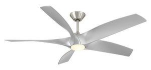 Modern Forms Fans - FR-W2401-62L-BN/SL - 62"Ceiling Fan - Zephyr 5 - Brushed Nickel/Silver