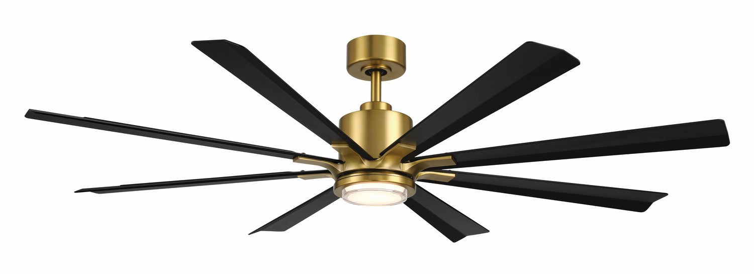 Modern Forms Fans - FR-W2403-65L-SB/MB - 65"Ceiling Fan - Size Matters - Soft Brass/Matte Black