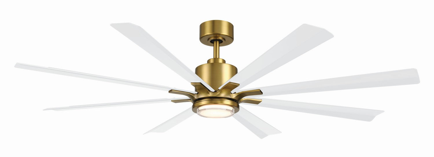 Modern Forms Fans - FR-W2403-65L-SB/MW - 65"Ceiling Fan - Size Matters - Soft Brass/Matte White