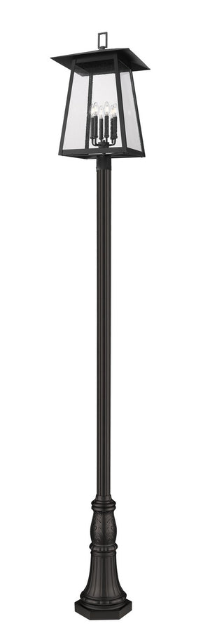 Z-Lite - 5015PHXXLR-518P-BK - Six Light Outdoor Post Mount - Rainer - Black